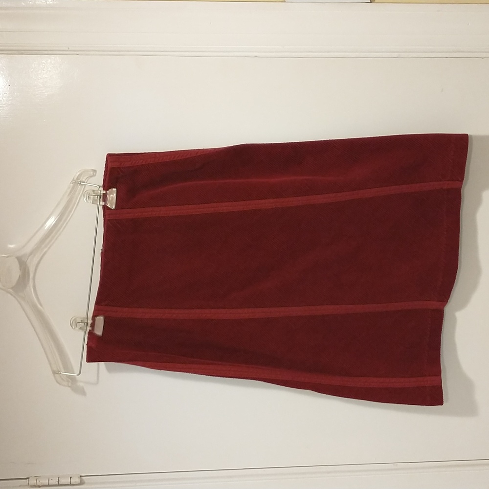 Red Corduroy Skirt - Size 6